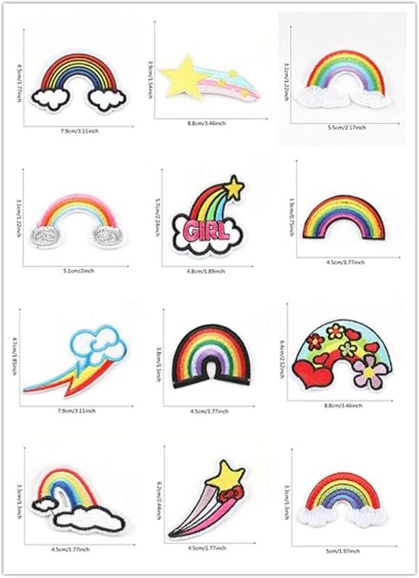 14 parches bordados con apliques de arcoíris insignias_2