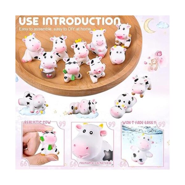 14 piezas de figuras miniaturas de animales de vaca_2