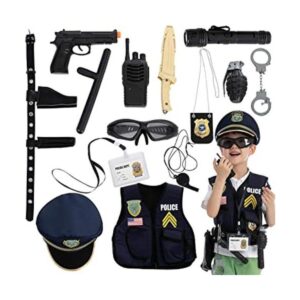 14 piezas de juguetes de simulación policial y uniforme_1