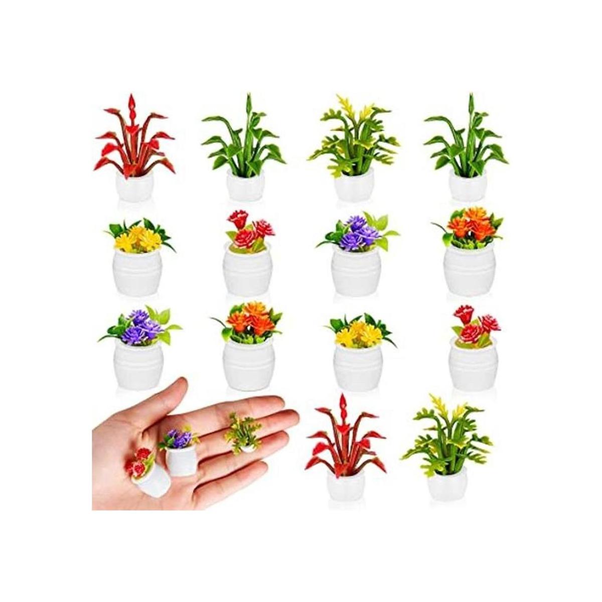 14 piezas de planta de casa de muñecas planta de bonsái