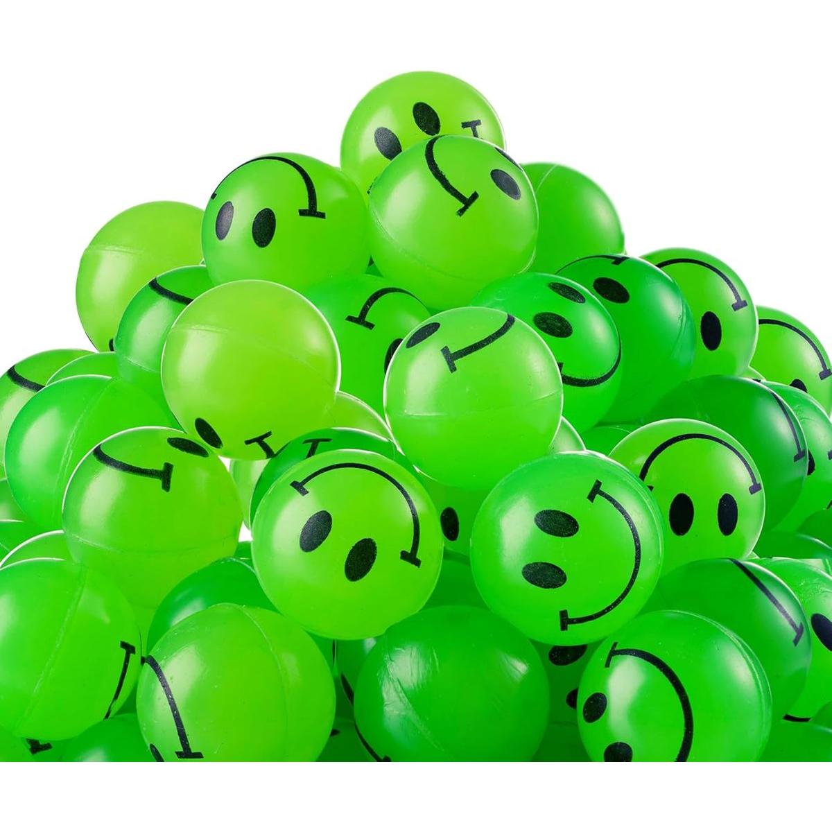 144 bolas que rebotan la cara de sonrisa que brillan en la
