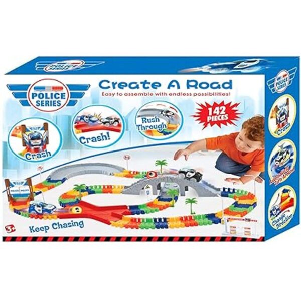 142 piezas de Policía Patrulla Chase Create a Road Super