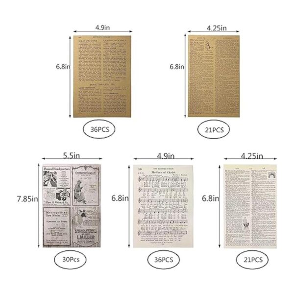 144 páginas de diario de basura vintage papel de_2