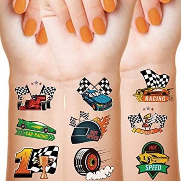 144 piezas de tatuajes temporales de automóvil de_1