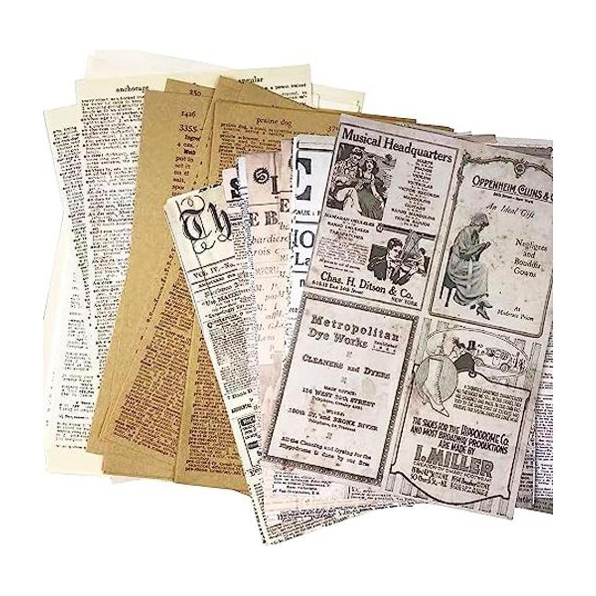 144 páginas de diario de basura vintage papel de