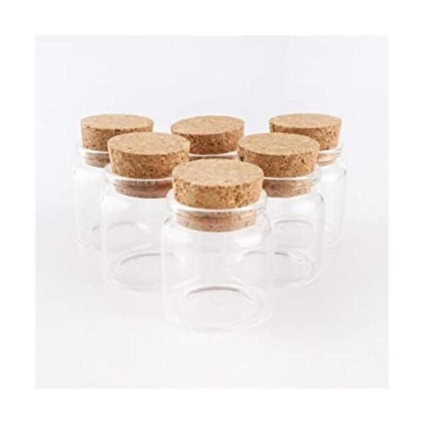 15 botellas de vidrio de 1.7 fl oz con corcho tarros con