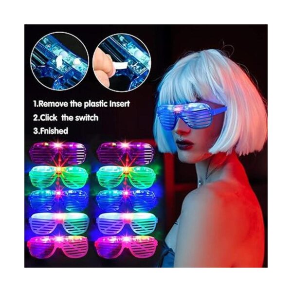 15 lentes con luz LED 15 piezas de diadema LED con orejas_4