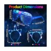 15 lentes con luz LED 15 piezas de diadema LED con orejas_2