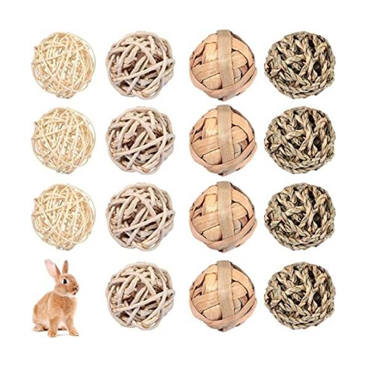 15 piezas de bolas para masticar animales pequeños bolas