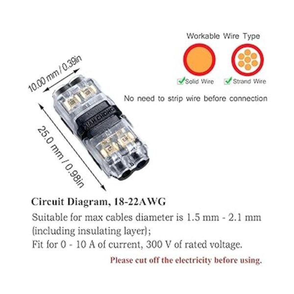 15 piezas de conectores de cable de bajo voltaje para_2
