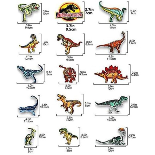 15 piezas de parches de dinosaurio parches bordados de_5