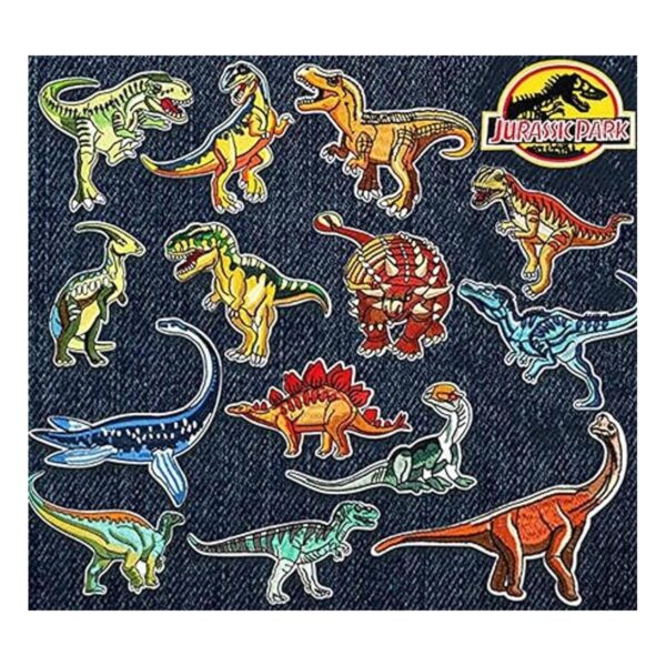 15 piezas de parches de dinosaurio parches bordados de_3