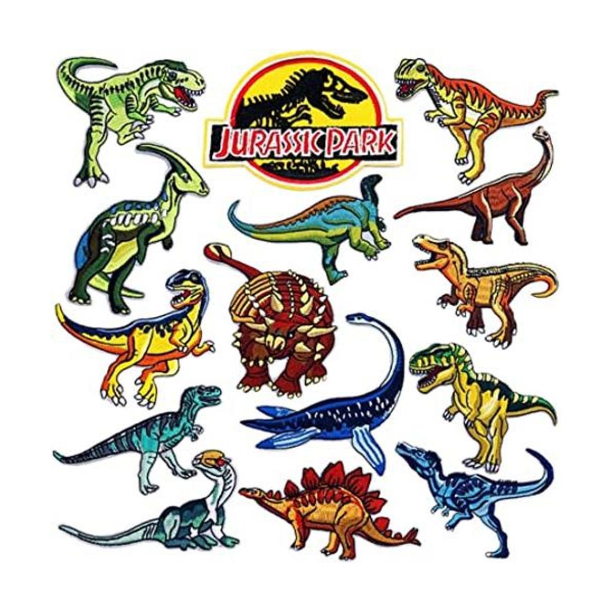 15 piezas de parches de dinosaurio parches bordados de