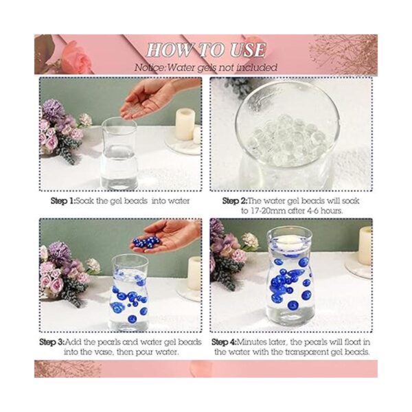 150 cuentas de maquillaje para florero sin agujero