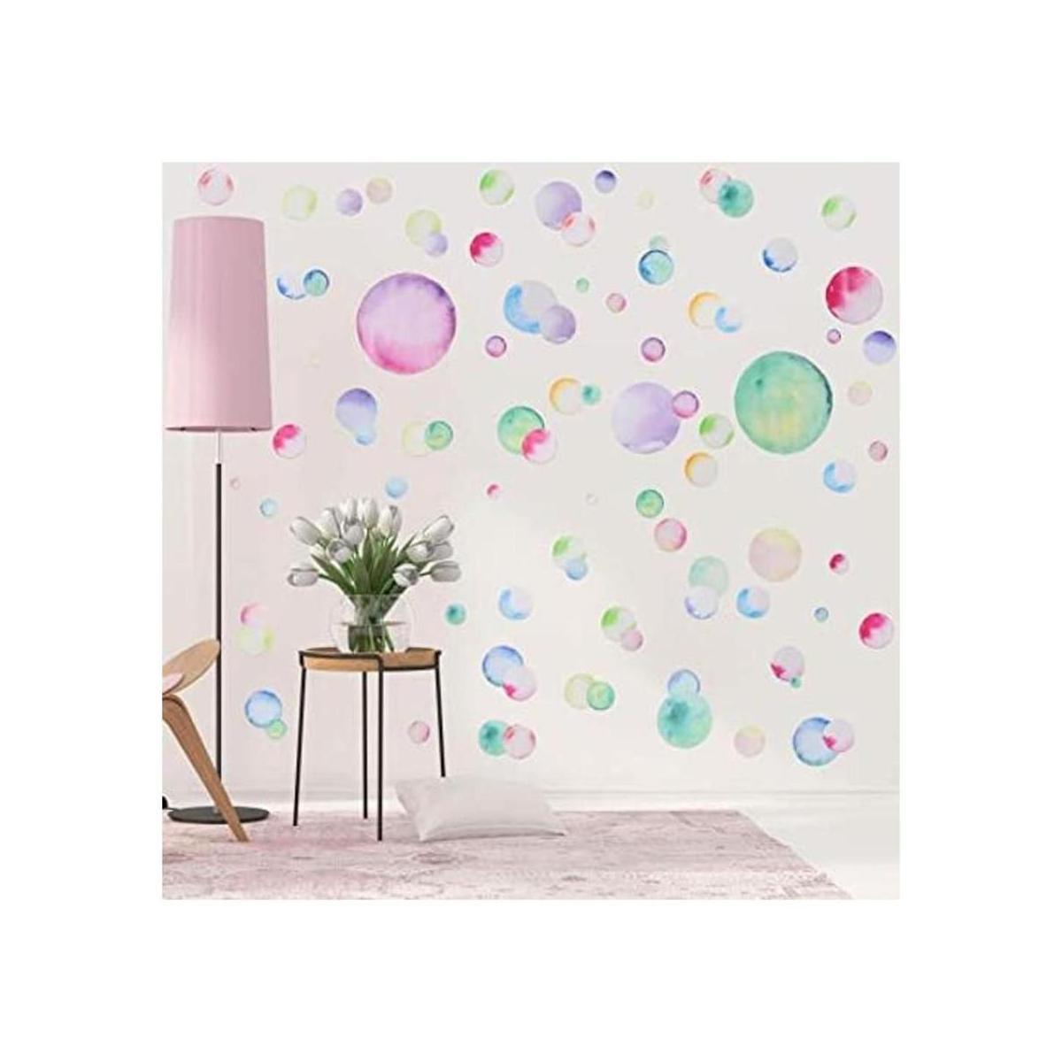 150 pegatinas de pared de lunares coloridos de PVC