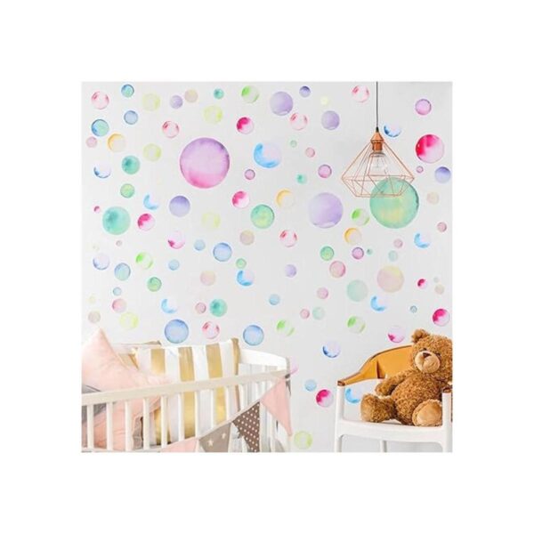 150 pegatinas de pared de lunares coloridos de PVC