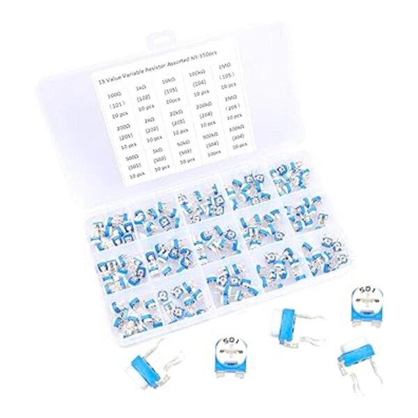 150 piezas 15 valor 100 ohmios 2M ohm Trimpot Resistencia