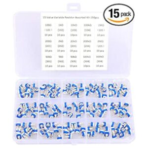 150 piezas 15 valor 100 ohmios 2M ohm Trimpot Resistencia
