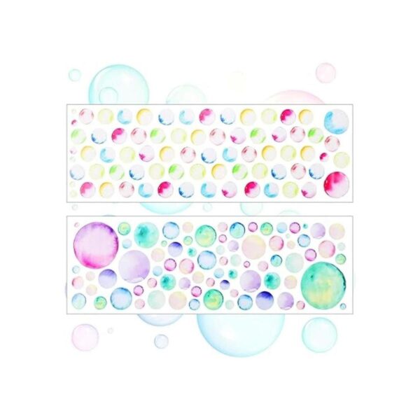 150 pegatinas de pared de lunares coloridos de PVC