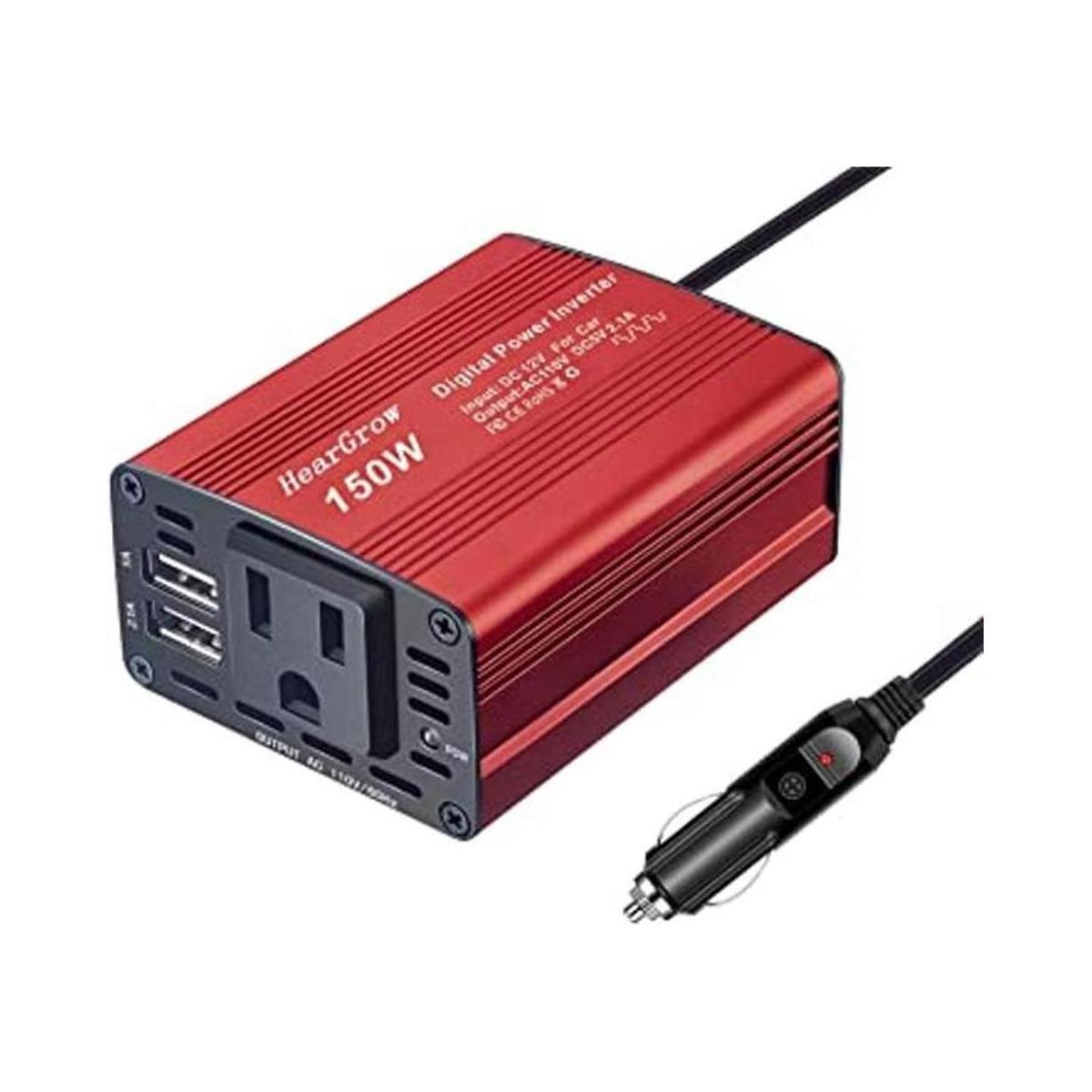 150W inversor de corriente de coche DC 12V a 110V AC