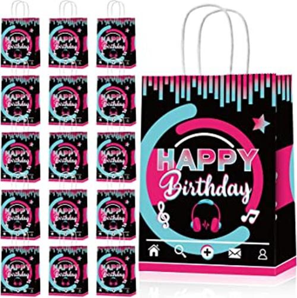 16 bolsas de regalo de papel kraft para fiesta de música