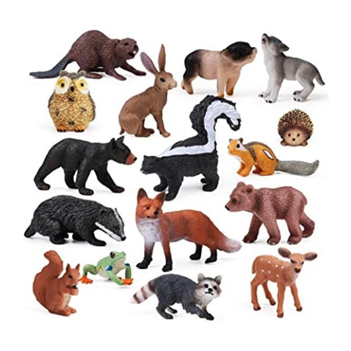16 figuras de animales del bosque figuras de criaturas