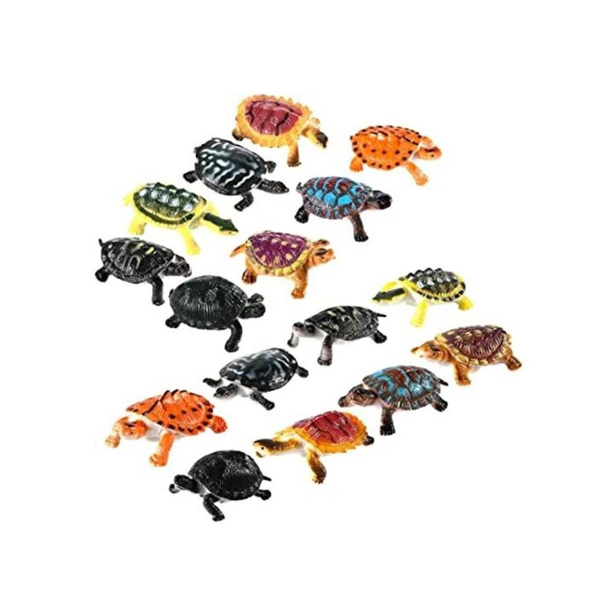 16 piezas de tortugas de plástico decoraciones de fiesta