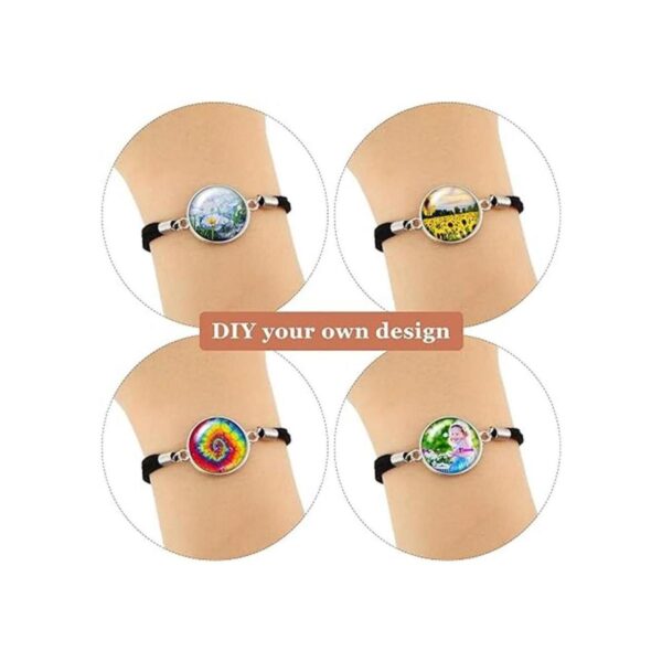 16 pulseras de sublimación de 0.787 in en blanco con bisel