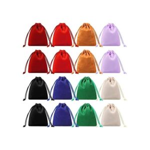 16 piezas mini bolsas de dados de terciopelo con cordón de_1
