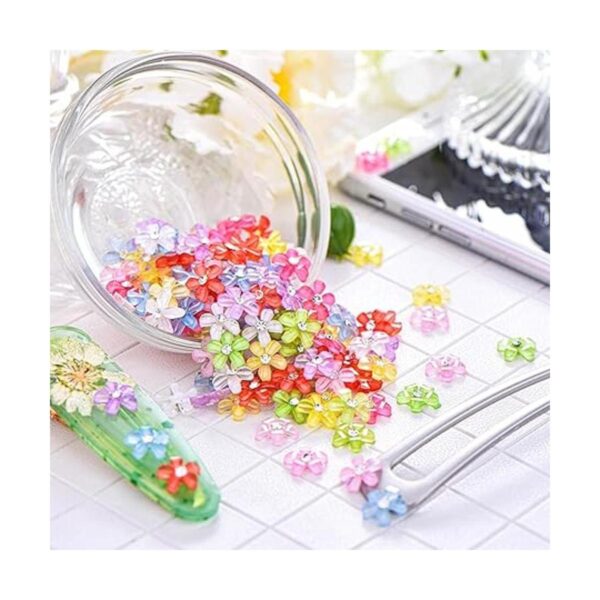 160 piezas de 0.394 in mini resina flores encantos con