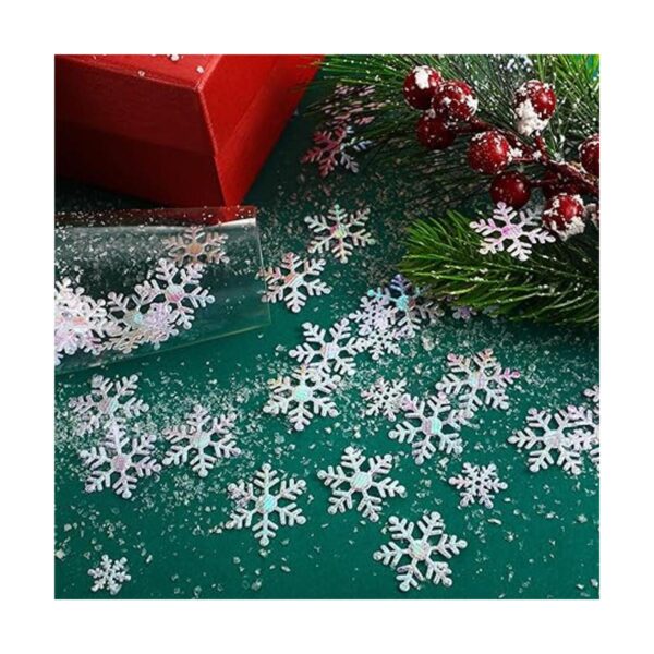 1600 Pieces 3 Size Snowflake Confetti Snowflake Glitter