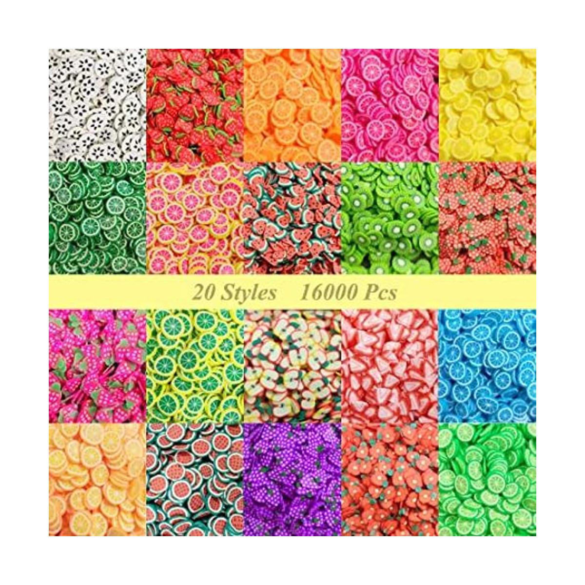 16000 piezas de frutas rebanadas encantos para hacer limo