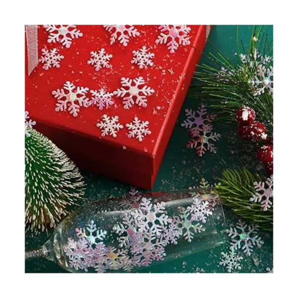 1600 Pieces 3 Size Snowflake Confetti Snowflake Glitter