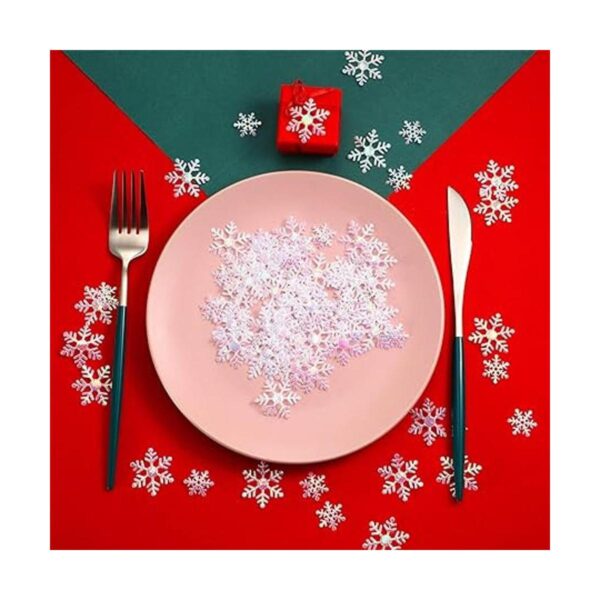 1600 Pieces 3 Size Snowflake Confetti Snowflake Glitter