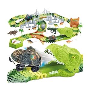 174 piezas de juguetes de dinosaurio pistas de tren_1