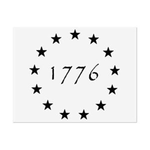 1776 Plantilla de plantilla de 13 estrellas Betsy Ross