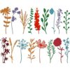17 troqueles de corte de metal de flores silvestres 3D