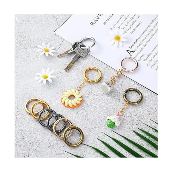 18 anillos de resorte con hebilla redonda de aleación con