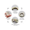 18 anillos de resorte con hebilla redonda de aleación con