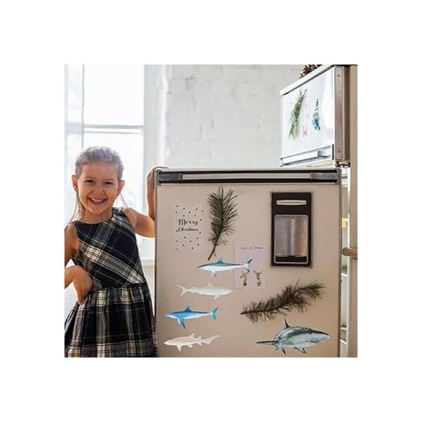 18 calcomanías de pared de tiburones con diseño de