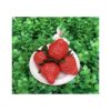 18 fresas artificiales de plástico color rojo simulación