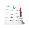 18 calcomanías de pared de tiburones con diseño de