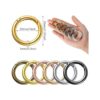 18 anillos de resorte con hebilla redonda de aleación con