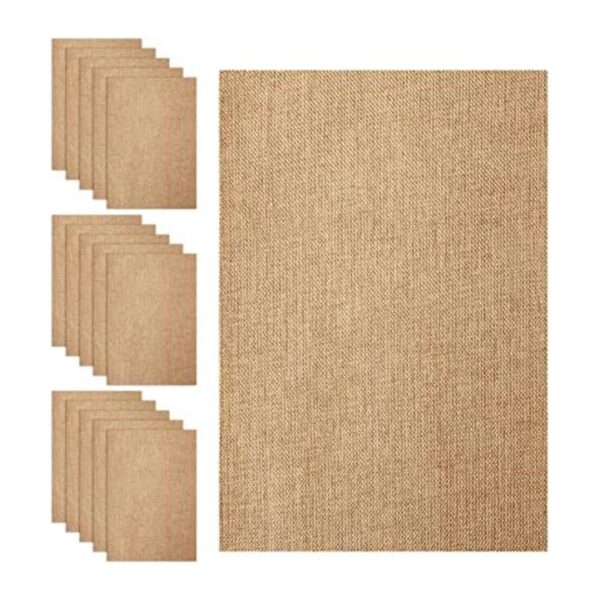 18 hojas de papel de arpillera natural imprimible 8.5 x
