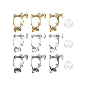 18 piezas de aretes de clip con componentes convertidor
