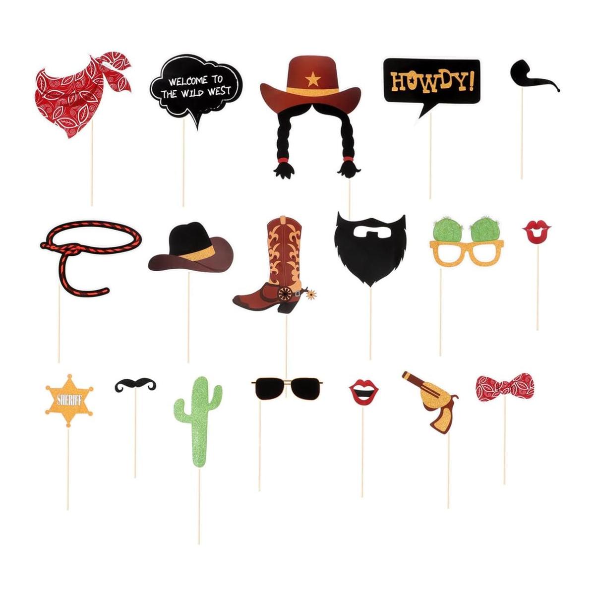 18 unidades de accesorios de foto cabina de fotos