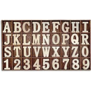 180 letras de madera pequeñas de 134 pulgadas 1.75