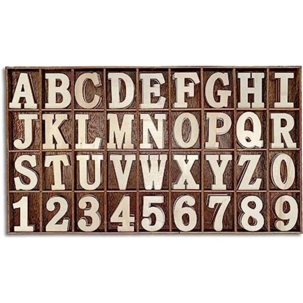 180 letras de madera pequeñas de 134 pulgadas 1.75