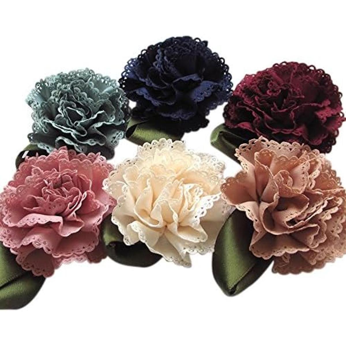 18pcs Cinta de Tela Flores Arcos Apliques Artesanía Boda