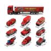19 Pcs Fire Truck with Firefighter Toy Set Mini Diecast_3